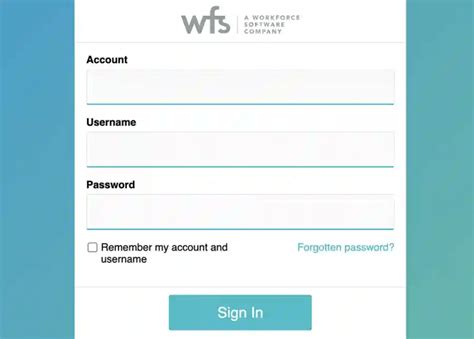 wfs scheduling sign in.